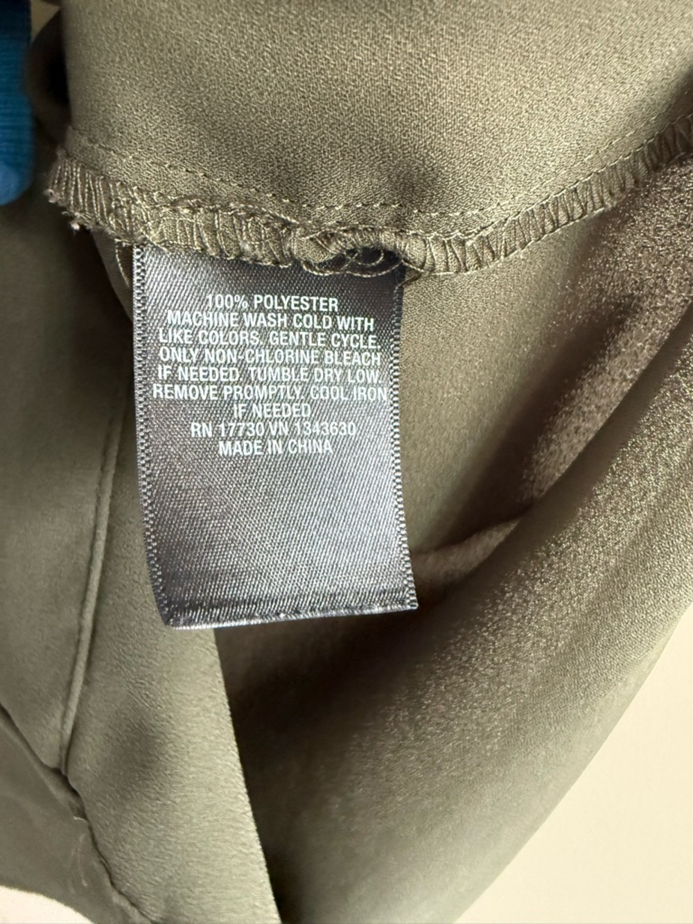 Mossimo Supply Co. Olive Green Shirt with Collar - Picture 6 of 7